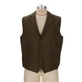 thumbnail image 5 of Timoontee Men's Vintage Suit Vest Casual Comfy Waistcoat Sleeveless V-Neck Jacket Vest Solid Button Down Vest Fall Fashion Vest Coffee S, 5 of 6