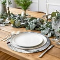 thumbnail image 3 of Round Woven Placemats set of 8, Snowman Christmas Washable&Heat Resistant Plastic Wipeable Placemats for Round Table Gray Winter Snow Scenery Kitchen Dining Table Decor, 15in,, 3 of 9