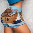 thumbnail image 4 of Balery Animals on Noah's Ark Pantalones cortos de entrenamiento estampados para mujer, sin costuras, ajustados, para gimnasio, yoga, correr, deportes, ejercicio activo, fitness.-Large, 4 of 8