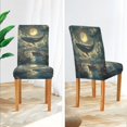 thumbnail image 3 of Yayeee 2 Pack Dining Chair Covers Stretch Parson Chairs Slipcovers Seat Protector, Whale and Moon, 3 of 6