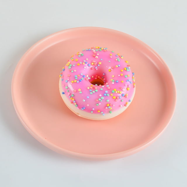Lunxisen 2 Pcs Simulation Food Cake Dessert Toy Refrigerator Sticker Stress Relief Sensory Play Pretend Kitchen
