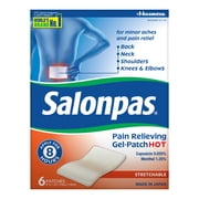 Salonpas Gel-Patch Hot Pain Relief for Muscles & Joints, 6 Count