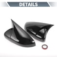 thumbnail image 3 of Cubierta de espejo lateral del conductor y pasajero de Unique Bargains para Volkswagen Golf MK6 par de negro brillante, 3 of 7