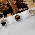 thumbnail image 4 of Erosebridal Cabin Moose Deer Curtains Pack of 2 (42x84 Each), Brown Lake House Curtains Blackout, 4 of 6