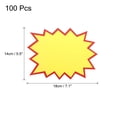 thumbnail image 2 of Uxcell 100 Pcs 7.1"x5.5" Star Burst Signs Blank Tags for Retail Store, Yellow, 2 of 6