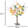 thumbnail image 3 of Easter Egg Tree With 24 Colorful Eggs Battery Powered Decoration For Festive Easter Atmosphere, 3 of 6