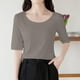 thumbnail image 3 of Mujeres Manga Corta Tops Impresión Casual Cuello Redondo, Blusa de Moda para Todo el Uso de Fiesta de Temporada, 3 of 3