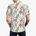 thumbnail image 4 of Balery Lilies Flowers Printed Men’s Short Sleeve Polo Shirt, Midweight Men's Shirt,Golf Polo shirts -, 4 of 9