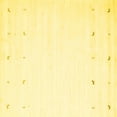 thumbnail image 1 of Ahgly Company Machine Washable Indoor Square Solid Yellow Modern Area Rugs, 8' Square, 1 of 4