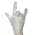 thumbnail image 7 of Handmade Glove Silver Classic Michael's Rhinestone Punk for Men Boys Show, 7 of 7