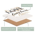 thumbnail image 2 of Love Lives Here Metallic Rose 4 x 4 Absorbent Ceramic Square Coasters Pack of 4, 2 of 5