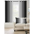 thumbnail image 2 of Fsddascl Black Ombre Blackout Curtains for Bedroom/Living Room, Thermal Insulated Kitchen Curtains, Black Grey White Gradient Modern Abstract Art Grommet Darkening Window Treatment 27.5"x39"x2, 2 of 8