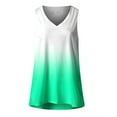 thumbnail image 3 of Lufly Plus Size Tank Tops for Women Summer Sleeveless T Shirts V Neck Casual Gradient Loose Top Vest,Green,L, 3 of 3