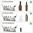 thumbnail image 4 of tamizeot Advanced Glass Bottle Cutter With Adjustable Positioning Block Features 5 Wheels And Dual Carbide Blades Candlesticks Black, 4 of 6