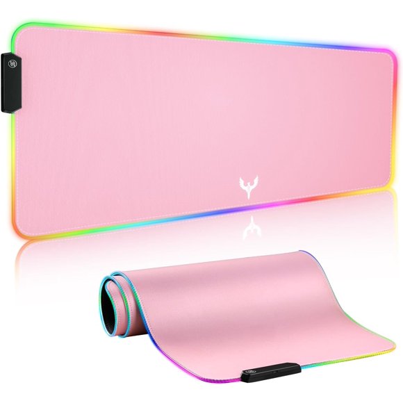 BladeHawks Extra Large RGB Gaming Pad-14 Light Modes, Extended Soft LED Pad, Anti-Slip Rubber Base, Computer Keyboard Mousepad Mat (31.5 x 12 Inch)