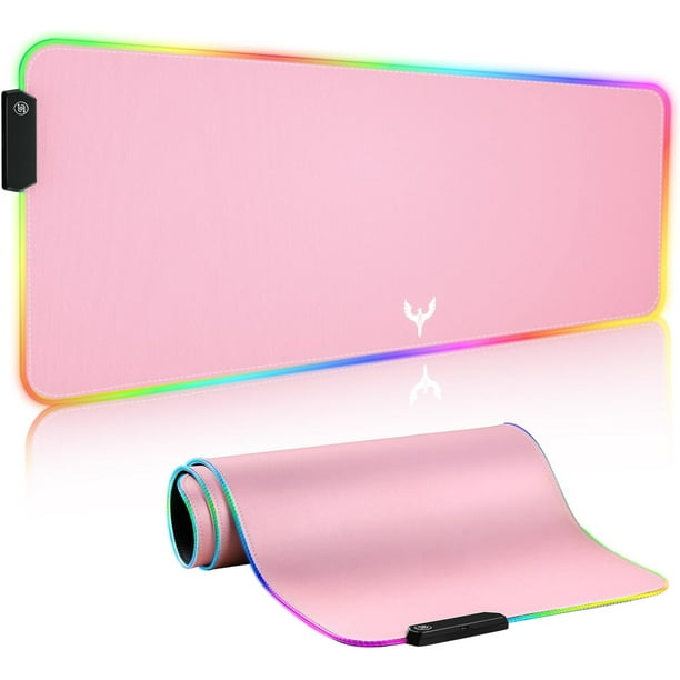 BladeHawks Extra Large RGB Gaming Pad-14 Light Modes, Extended Soft LED Pad, Anti-Slip Rubber Base, Computer Keyboard Mousepad Mat (31.5 x 12 Inch)