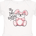 thumbnail image 4 of Inktastic My 1st Easter Cuddly Pink Bunny Boys or Girls Long Sleeve Baby Bodysuit, 4 of 5
