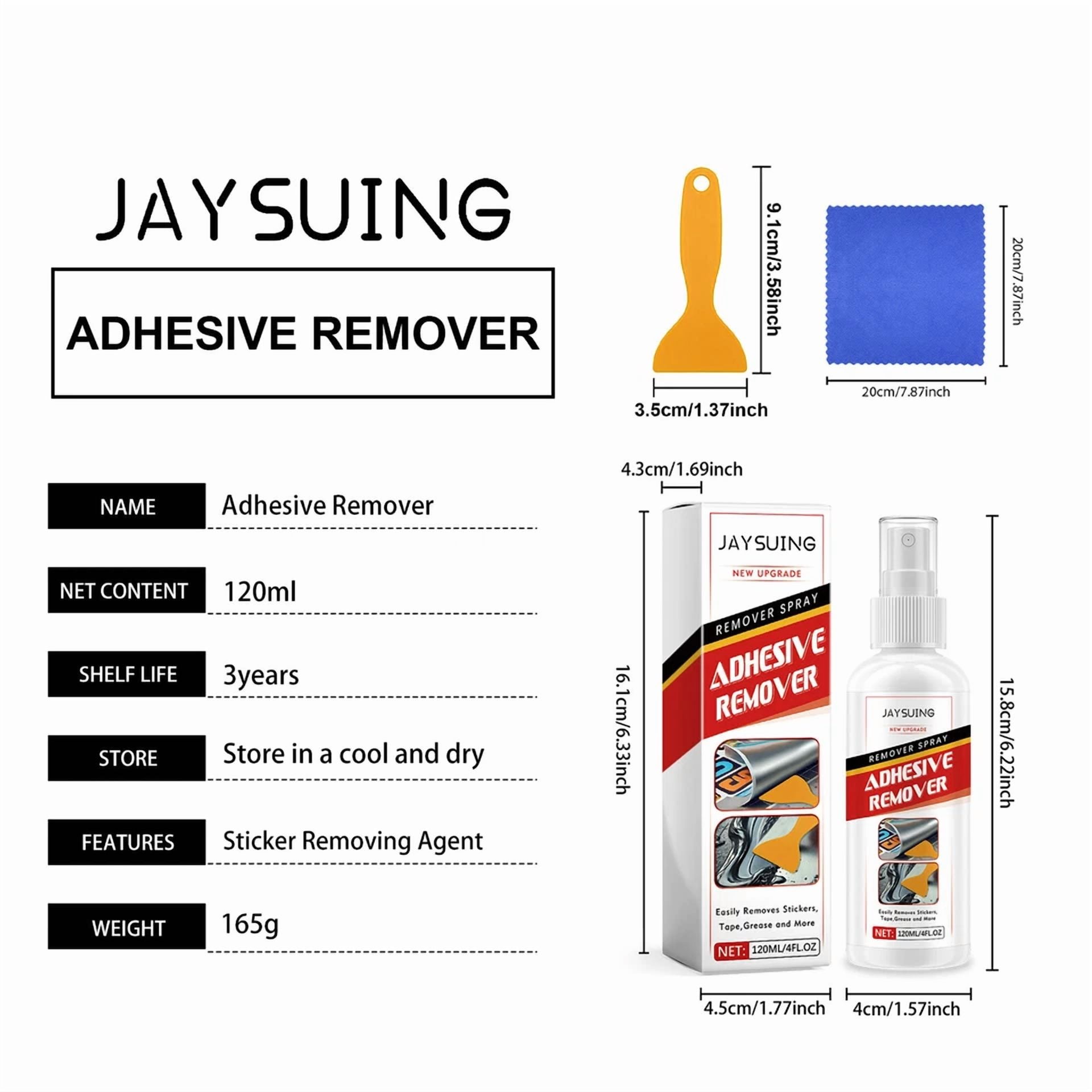 Adhesive Remover, Surface-Safe Glue Remover With Plastic Scraper 4 Fl Oz