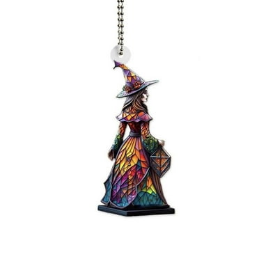 Btomtd Christmas Hanging Decorations,Christmas Tree Decorations,Witch Pendant Acrylic Flat Car Decoration Home Decoration Christmas Tree Decoration