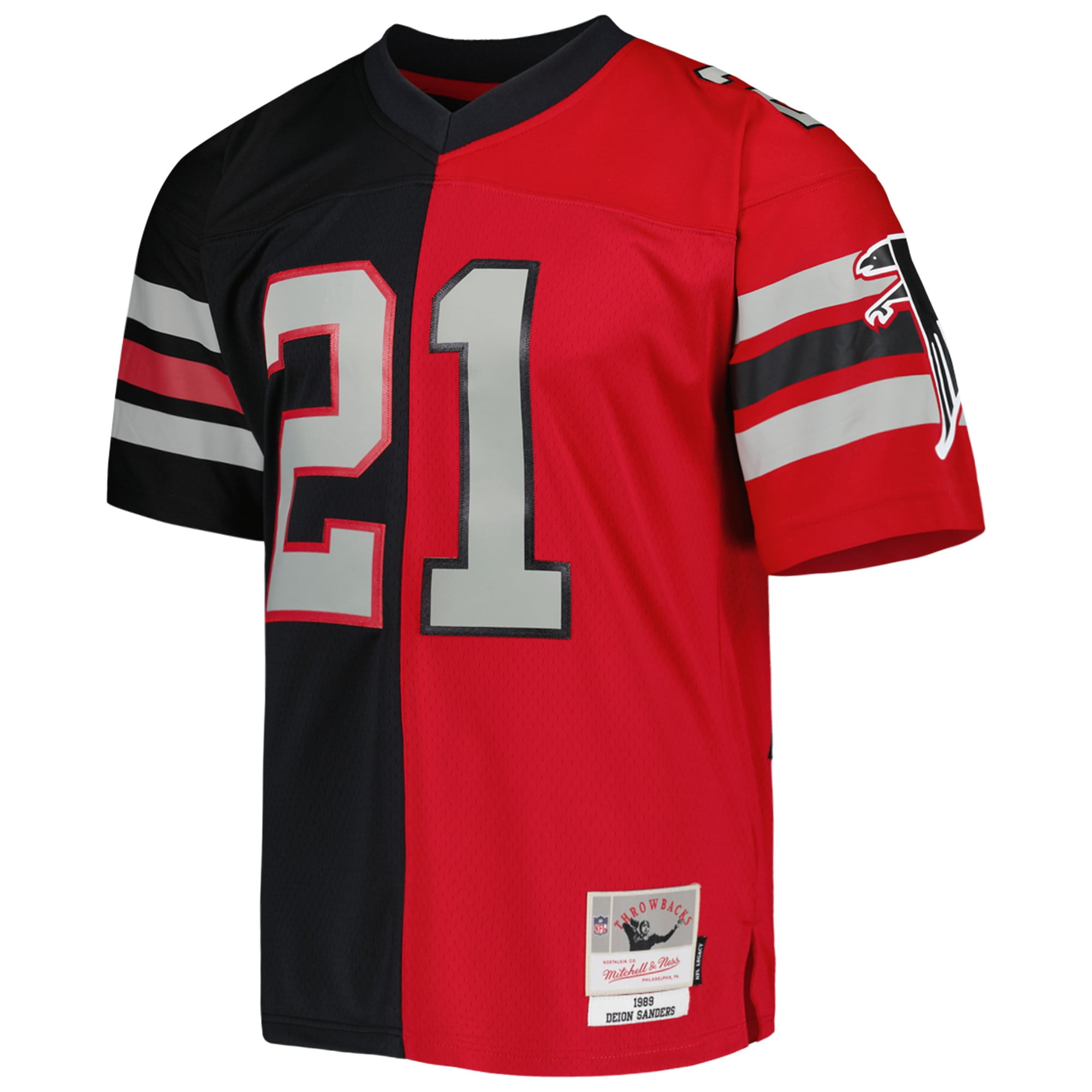 Deion Sanders Atlanta Falcons Autographed Mitchell & Ness Black Replica  Jersey