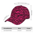 thumbnail image 3 of Baseball Cap, Black red pink bright zebra print Trucker Hats Women Dad Hat for Workouts - Baseball hat Adjustable Size, 3 of 7