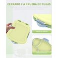 thumbnail image 2 of Lonchera Bento Niño, Bento Box Kids de 4 Compartimentos, Lonchera para Niños a Prueba de Fugas con Asa, con Tenedor y Cuchara, Contenedor de Bocadillos de Frutas para la Escuela y Picnic (Verde), 2 of 4