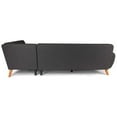 thumbnail image 4 of Poundex Furniture 2 Piece Fabric Sectional Sofa Set in Ash Black, 4 of 6