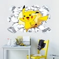 thumbnail image 2 of 3D wall stickers, Pikachu wall stickers, room stickers, kindergarten wall decorations, cartoon graffiti stickers, self-adhesive room decorations, living room decorations, 2 of 9