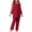Red, variant on Hoodie Suits for Ladies Fashion Women Pocket Round-Neck Casual Long Sleeve Sweatshirt+ Pant Set Gift for Women