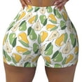 thumbnail image 2 of Easygdp Fruit Pears Yoga Shorts with Pockets for Women,Women's Biker Shorts Workout Gym Running Volleyball,Tummy Control-Large, 2 of 8