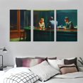 WENZZ Edward Hopper Art Wall Decor Oil Painting 12x16in x3 Ready to