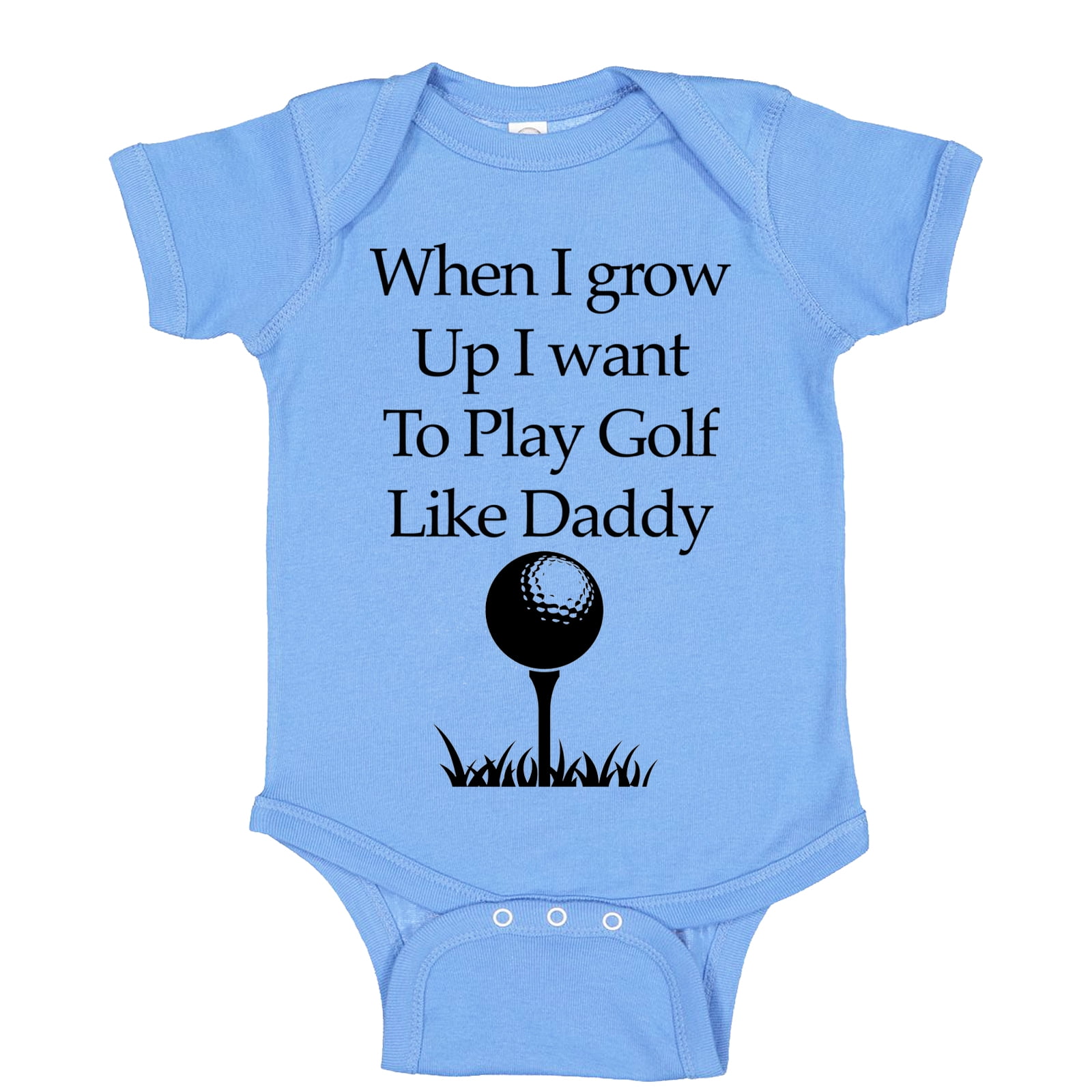 Golfing Onesie For Infants Kids When I Grow Up I Want To Play Golf Like