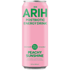 ARIH Postbiotic Energy Drink, Zero Sugar Clean Energy Drink with 100mg Natural Caffeine, Peachy Sunshine, 12 fl oz