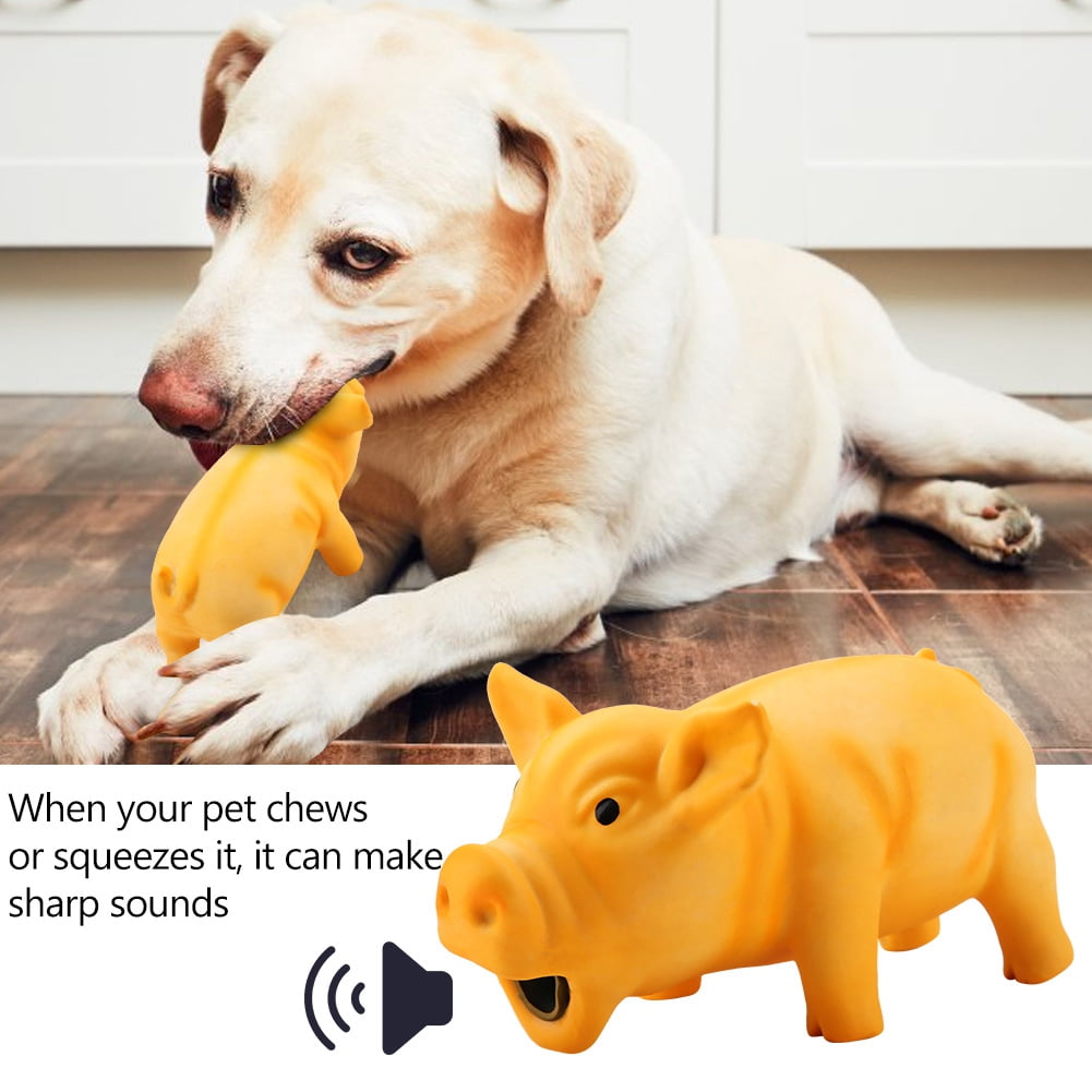 Tebru Cute Pig Grunting Squeak Latex Pet Chew Toys for Dog Puppy Toy,Latex Dog Toy,Dog Squeak