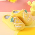 thumbnail image 2 of Otqutp Toddler Fashion Slippers Girls Boys Home Slippers Warm Dinosaur House Slippers for Toddler Lined Winter Indoor Shoes House Shoes Bedroom Slipper(Yellow,11-11.5 Years), 2 of 5