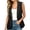 Black, variant on Tqcoqu 2026 Summer Women's Sleeveless Vest Tops - Lightweight Breathable Lined Trendy Casual Work Office Blazer - Pockets,Black Women's S-XXXL