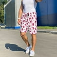 thumbnail image 5 of Bixox Men's Lilies Flowers printed lightweight casual shorts, soft sleep shorts with pockets., 5 of 5