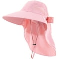 thumbnail image 1 of Womens Sun Hat UV Protection, Foldable Waterproof Wide Brim Bucket Hats with Neck Flap for Summer Beach Fishing Hiking, 1 of 5