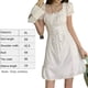 thumbnail image 2 of Mini vestido patinador con volantes y manga corta abombada para mujer con lazo en la espalda fruncido vestidos de línea A, 2 of 7
