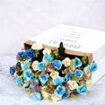 thumbnail image 3 of Artificial Rose Bouquet Simulation Floral artificial rose Decor Wedding Banquet Ceremony Fake Rose Flower, Blue, 3 of 7