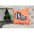 thumbnail image 2 of Pumpkin Duo 18 Inch Orange Halloween Print Decorative Throw Pillow, 2 of 2