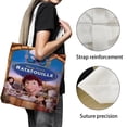 thumbnail image 3 of Ratatouille Bolso de tela con estampado de lienzo para mujer, bolsa de compras reutilizable y estética, con cremallera interior, regalo para mujer,40*45cm., 3 of 6