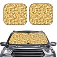 thumbnail image 2 of Goofa Daisies Flowers Pattern 2 Piece Car Windshield Sun Shade Foldable | Front Windshield Shade for Sun, Heat and UV Rays | Sunshade for Car Front Window-Medium, 2 of 7