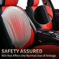 thumbnail image 4 of Florich Car Seat Covers, 5 Seats Waterproof Faux Leather Seat Cushions, Auto Protectors Universal Fit Most Cars, Black&Red, 4 of 9