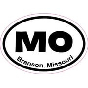 3in x 2in Oval Branson Missouri Sticker