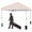 Barbie Pink, variant on 10x10 ft, patented center locking canopy tent, portable outdoor canopy tent, comes with hand wheel bag, suitable for outdoor use, height adjustable straight legs, waterproof and UV protection,white