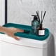 thumbnail image 3 of Bandeja multiusos para grifo de baño con orificios de drenaje - Estante organizador duradero para artículos de tocador y cosméticos, solución de almacenamiento que ahorra espacio para baños, 3 of 7