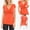 A_ Orange, variant on Olyvenn Fashion Women's Maternity Nursing Tops Short Sleeve Wrap V Neck Breastfeeding Tee Shirts Pregnancy Tops Ruched Pregnant Tunic Tee Orange 8