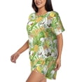 thumbnail image 2 of Lsque Gnome and Pineapple Women's Short-Sleeved Pajama Set - 2 Piece Soft and Lightweight Sleepwear Set-Small, 2 of 9