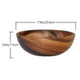 thumbnail image 2 of EIGTHTAIL Bowl Bowls Salad Wooden Wood Serving Fruit Food Soup Pasta Rice Dessert Dinnerware Container Snacks Large Holder Storage, 2 of 6